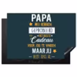 Quotes - Papa - Spreuken - Papa jij hebt ons al Inductie beschermer vinyl 3mm klein -3d