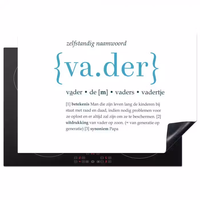 Quotes - Vader definitie - Spreuken - Woordenboek Inductie beschermer vinyl 3mm klein -3d