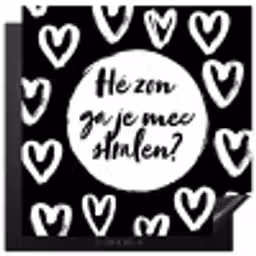 Quotes - Hé zon, ga je mee stralen? - Tekst - Zon - Zomer Inductie beschermer vinyl 3mm middel -3d