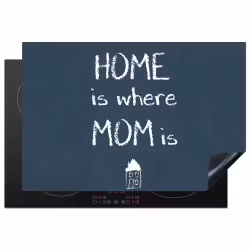 Quotes - Home is where mom is - Spreuken - Moeder Inductie beschermer vinyl 3mm klein -3d