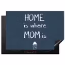 Quotes - Home is where mom is - Spreuken - Moeder Inductie beschermer vinyl 3mm klein -3d