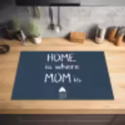 Quotes - Home is where mom is - Spreuken - Moeder Inductie beschermer vinyl 3mm klein -sfeer5