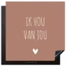Quotes - Ik hou van jou - Spreuken Inductie beschermer vinyl 3mm middel -3d