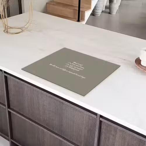 Quotes - Ma - Spreuken - Mama's recept - Koken Inductie beschermer vinyl 3mm groot -sfeer8