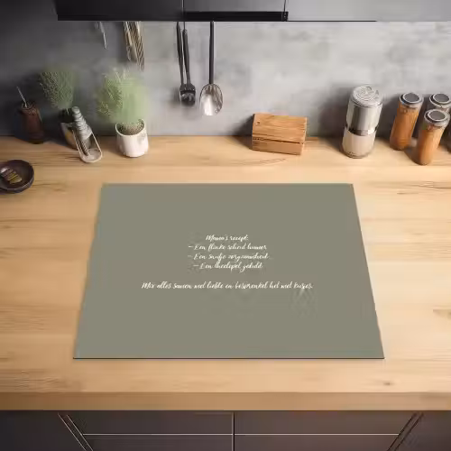 Quotes - Ma - Spreuken - Mama's recept - Koken Inductie beschermer vinyl 3mm groot -sfeer5
