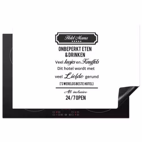 Quotes - Mama - Spreuken - Hotel mama Inductie beschermer vinyl 3mm klein -3d