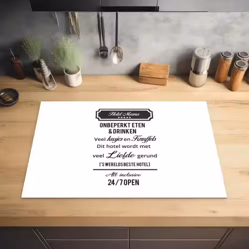 Quotes - Mama - Spreuken - Hotel mama Inductie beschermer vinyl 3mm klein -sfeer5
