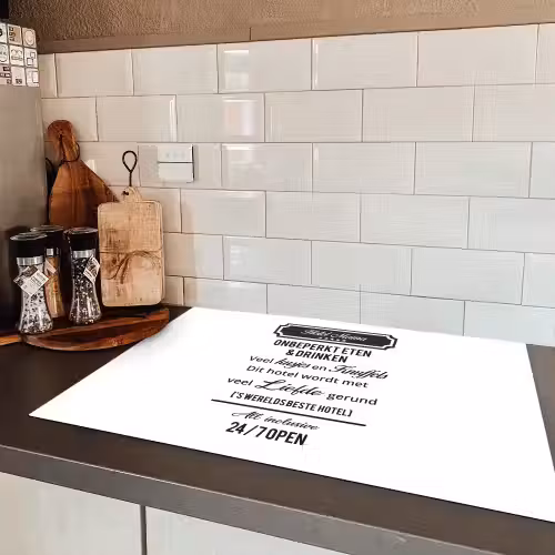 Quotes - Mama - Spreuken - Hotel mama Inductie beschermer vinyl 3mm klein -sfeer3