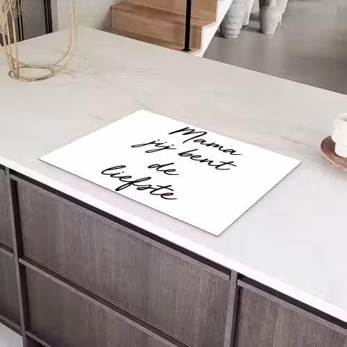Quotes - Mama jij bent de liefste - Moeder - Spreuken Inductie beschermer vinyl 3mm klein -sfeer8