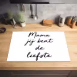 Quotes - Mama jij bent de liefste - Moeder - Spreuken Inductie beschermer vinyl 3mm klein -sfeer5