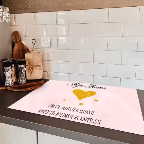 Quotes - Moeder - Spreuken - Mijn mama Inductie beschermer vinyl 3mm klein -sfeer3