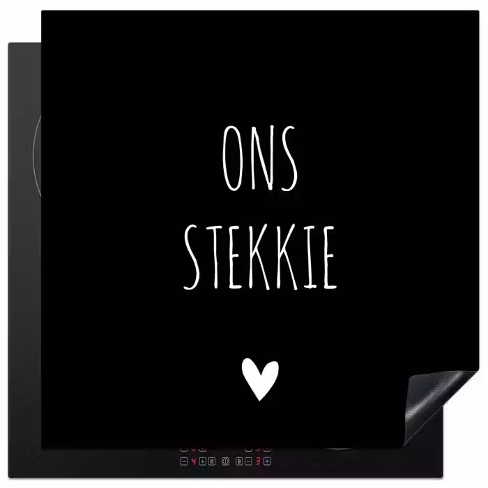 Quotes - Stekkie - Ons stekkie Inductie beschermer vinyl 3mm middel -3d