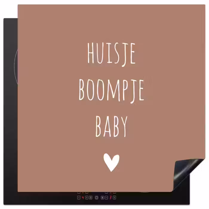 Quotes - Spreuken - Huisje boompje beestje Inductie beschermer vinyl 3mm middel -3d