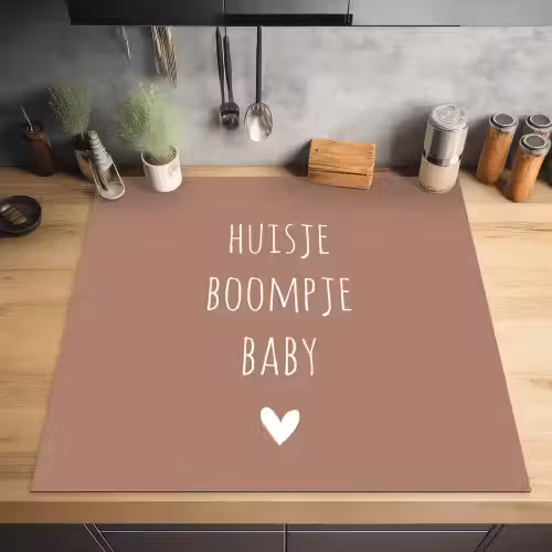 Quotes - Spreuken - Huisje boompje beestje Inductie beschermer vinyl 3mm middel -sfeer5