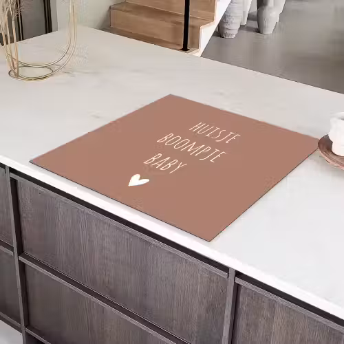 Quotes - Spreuken - Huisje boompje beestje Inductie beschermer vinyl 3mm middel -sfeer8