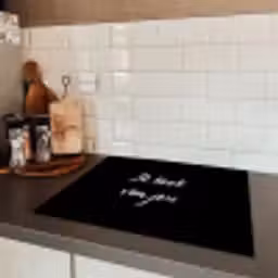 Quotes - Spreuken - Ik kook van jou - Liefde - Partner Inductie beschermer vinyl 3mm groot -sfeer3
