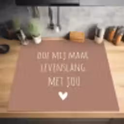 Quotes - Spreuken - Doe mij maar levenslang met jou Inductie beschermer vinyl 3mm middel -sfeer5