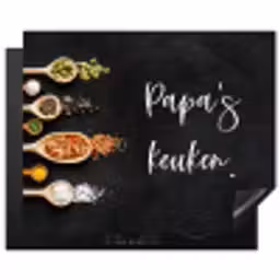 Quotes - Spreuken - Keuken - Papa's keuken - Papa Inductie beschermer vinyl 3mm groot -3d