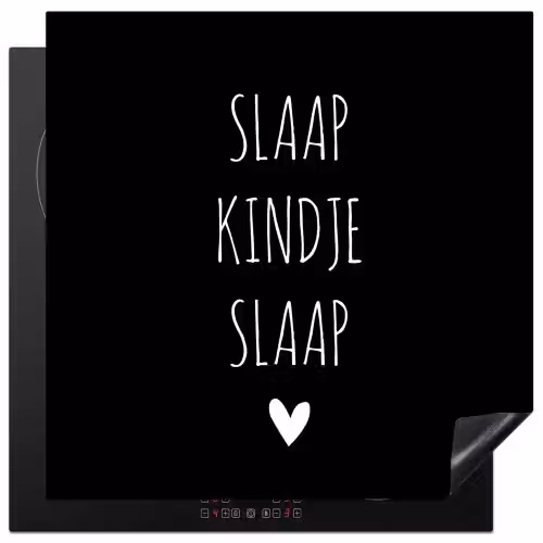 Quotes - Slaap kindje slaap - Spreuken Inductie beschermer vinyl 3mm middel -3d