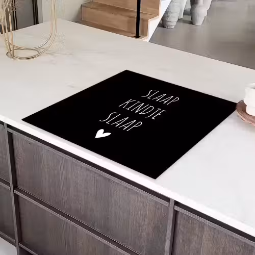 Quotes - Slaap kindje slaap - Spreuken Inductie beschermer vinyl 3mm middel -sfeer8