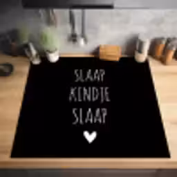 Quotes - Slaap kindje slaap - Spreuken Inductie beschermer vinyl 3mm middel -sfeer5