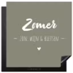 Quotes - Zomer, zon, wijn & kletsen - Tekst - Zomer Inductie beschermer vinyl 3mm middel -3d