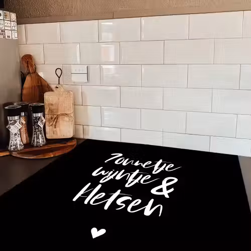 Quotes - Zonnetje, wijntje & kletsen - Tekst - Wijn - Zomer Inductie beschermer vinyl 3mm middel -sfeer3