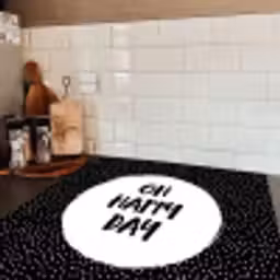 Quotes - Tekst - Oh happy day - Geluk Inductie beschermer vinyl 3mm middel -sfeer3