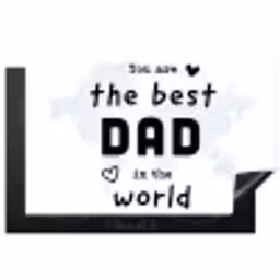 Quotes - The best dad in the world - Spreuken - Papa Inductie beschermer vinyl 3mm klein -3d