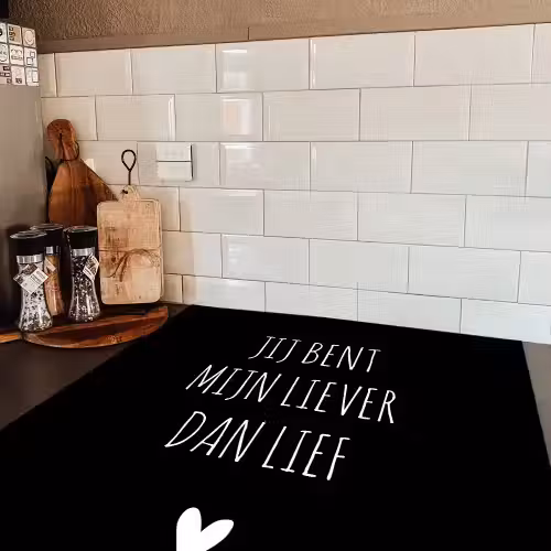 Quotes - Jij bent mijn liever dan lief - Spreuken Inductie beschermer vinyl 3mm middel -sfeer3