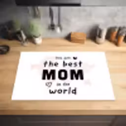 Quotes - You are the best mom in the world - Spreuken - Mama Inductie beschermer vinyl 3mm klein -sfeer5