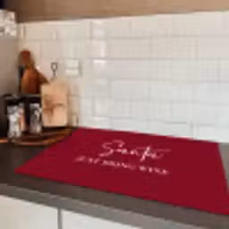 Santa - Wine - Rood - Kerst - Kerstman Inductie beschermer vinyl 3mm klein -sfeer3