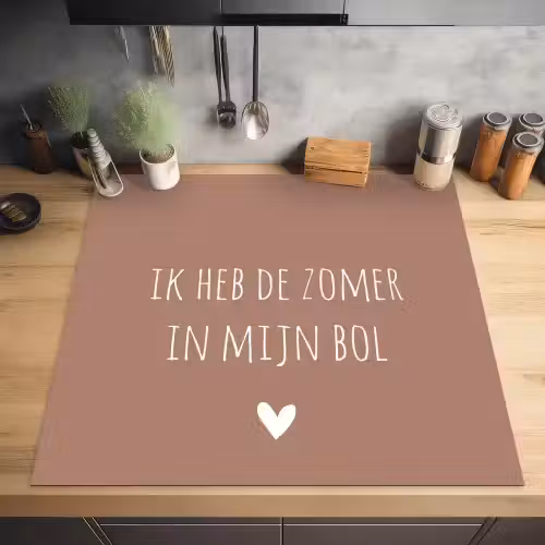 Spreuken - Ik heb de zomer in mijn bol - Quotes - André Hazes Inductie beschermer vinyl 3mm middel -sfeer5