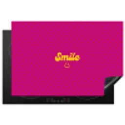 Smile - Stippen - Roze Inductie beschermer vinyl 3mm klein -3d