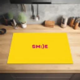 Smile - Roze - Geel Inductie beschermer vinyl 3mm klein -sfeer5