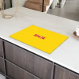 Smile - Roze - Geel Inductie beschermer vinyl 3mm klein -sfeer8
