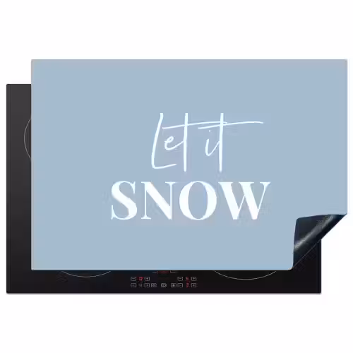 Sneeuw - Winter - Blauw - Let it snow Inductie beschermer vinyl 3mm klein -3d