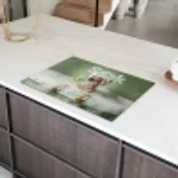 Soak it all in - Hond - Bad Inductie beschermer vinyl 3mm klein -sfeer8