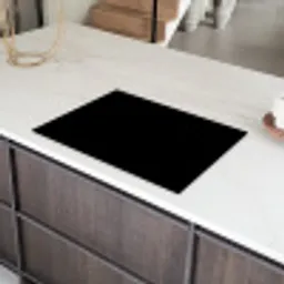 Effen Zwart Inductie beschermer vinyl 3mm klein -sfeer8