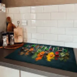 Kruiden - Lepels - Kleurrijk Inductie beschermer vinyl 3mm klein -sfeer3