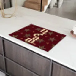Sterren - Luipaardprint - Dream - Bordeaux Inductie beschermer vinyl 3mm klein -sfeer8