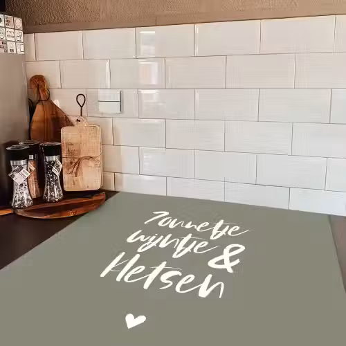 Zomer - Tekst - Zonnetje, wijntje & kletsen - Quotes Inductie beschermer vinyl 3mm middel -sfeer3