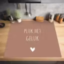 Pluk het geluk - Spreuken - Quotes Inductie beschermer vinyl 3mm middel -sfeer5