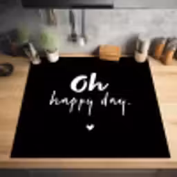 Tekst - Oh happy day - Zomer - Quotes Inductie beschermer vinyl 3mm middel -sfeer5