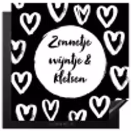 Tekst - Zonnetje, wijntje & kletsen - Quotes - Wijn - Tuin Inductie beschermer vinyl 3mm middel -3d