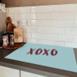 XOXO - Blauw - Rood Inductie beschermer vinyl 3mm klein -sfeer3