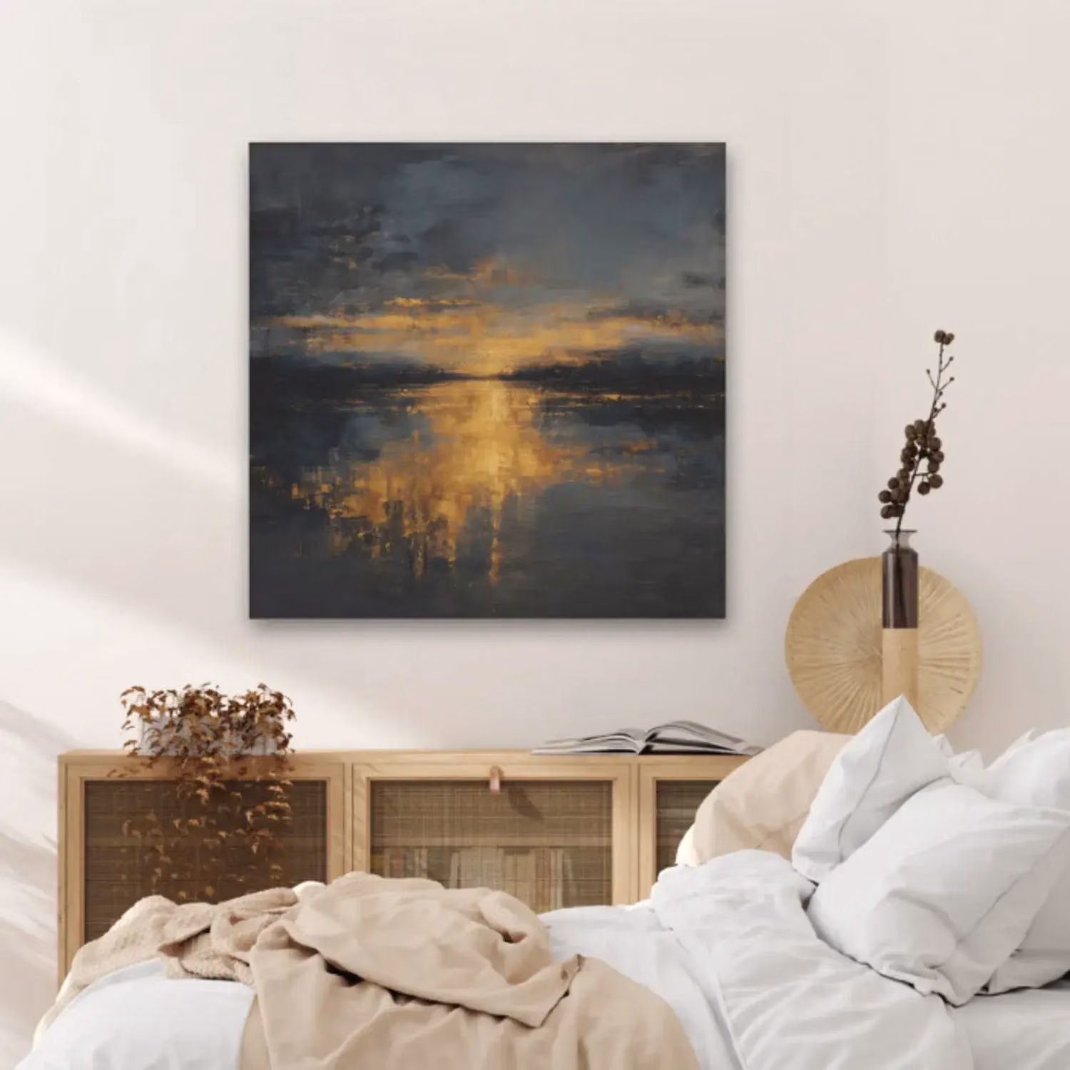 Acoustic painting – Golden Reflection on Water