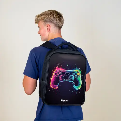 Game - Controller - Kleurrijk Rugzak - Zwart middel -sfeer8