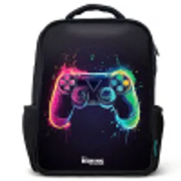 Game - Controller - Kleurrijk Rugzak - Zwart middel -3d
