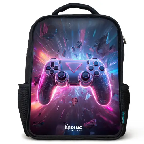 Game - Controller - Neon Rugzak - Zwart middel -3d